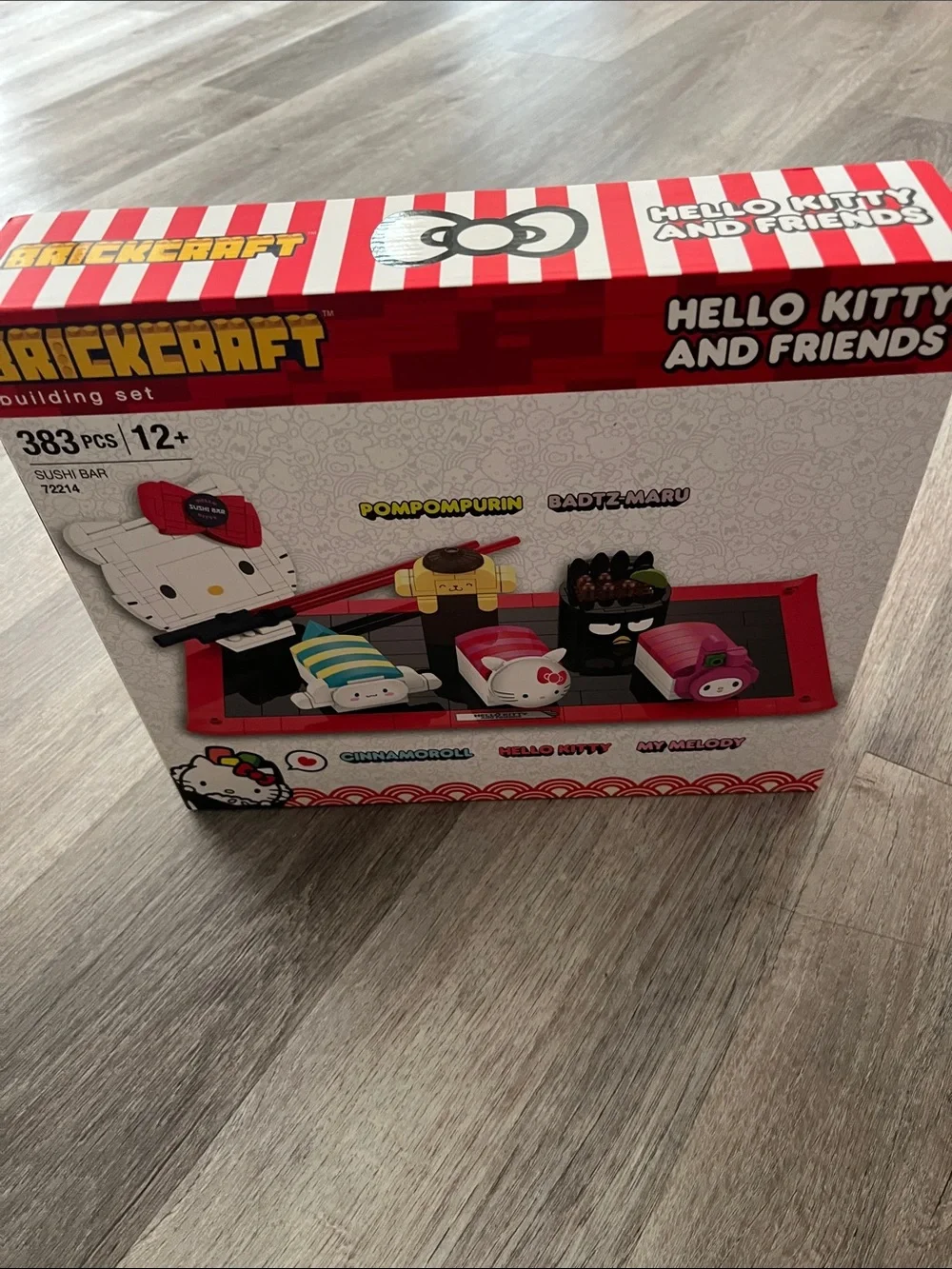 Hello Kitty Sushi Tray Building Set - Red, Black, White, Pink - NIB